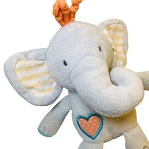 Tickle & Main We Are Twins Book Gray Elephant Plush 8" Stuffed Baby Toy Rattle